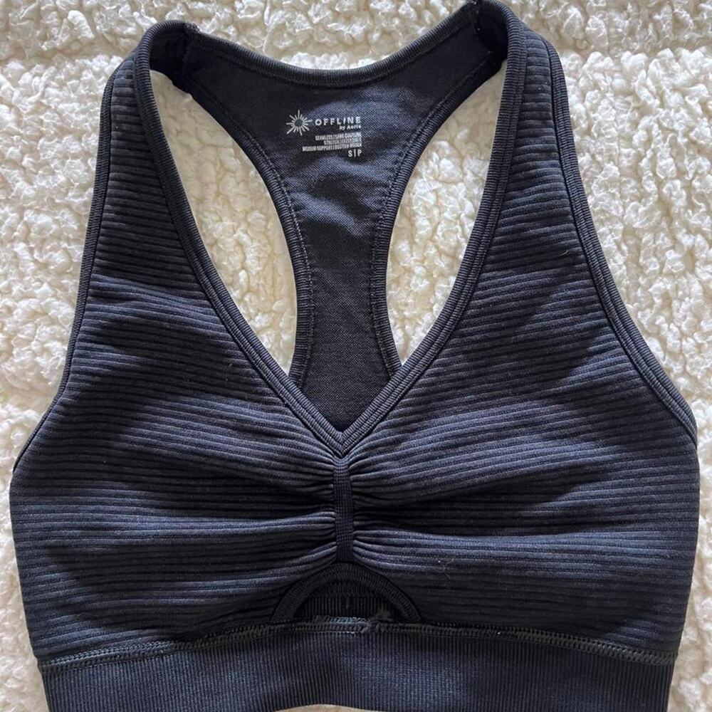 Offline by aerie seamless ribbed sports bra